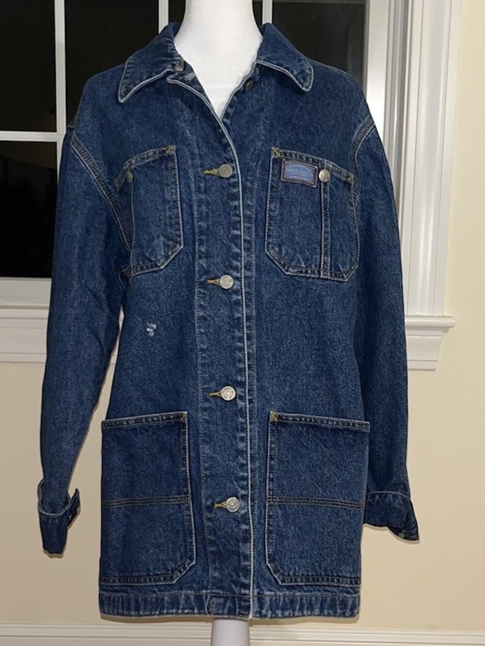 Lauren Jeans Co. Ralph Lauren Vintage Denim Chore Coat With Small Holes Medium